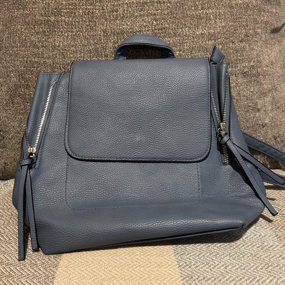 Stylish Blue Stradivarius Backpack
